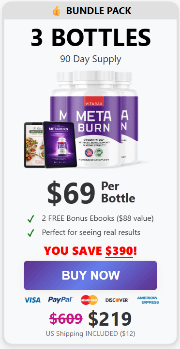 MetaBurn  3 bottle